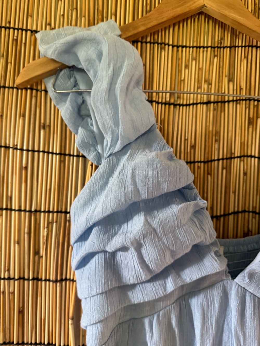 BabyLight Blue Ruffled Maxi Dress - Picture 3 of 5